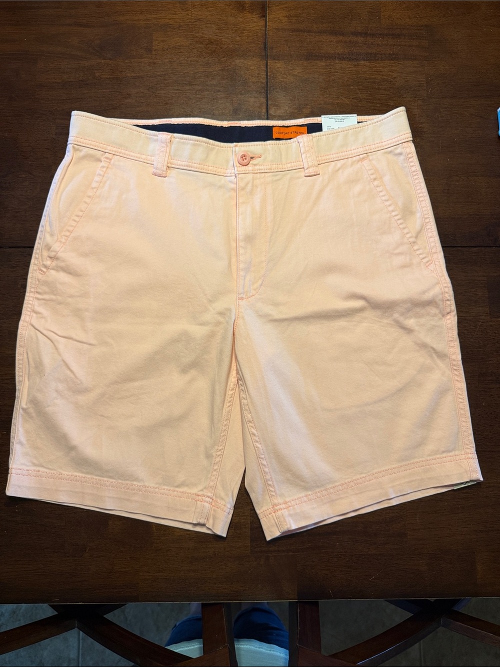 Men's Peach Cotton Chino Shorts